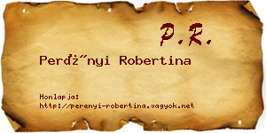 Perényi Robertina névjegykártya